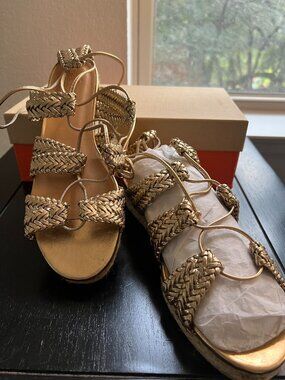 Castaner Gold Gladiator Sandal